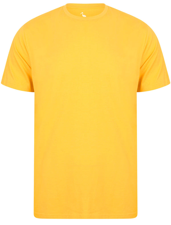 Kinsley Basic Cotton Crew Neck T-Shirt In Yolk Yellow - South Shore