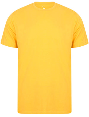 Clancy Basic Cotton Crew Neck T-Shirt In Yolk Yellow - South Shore
