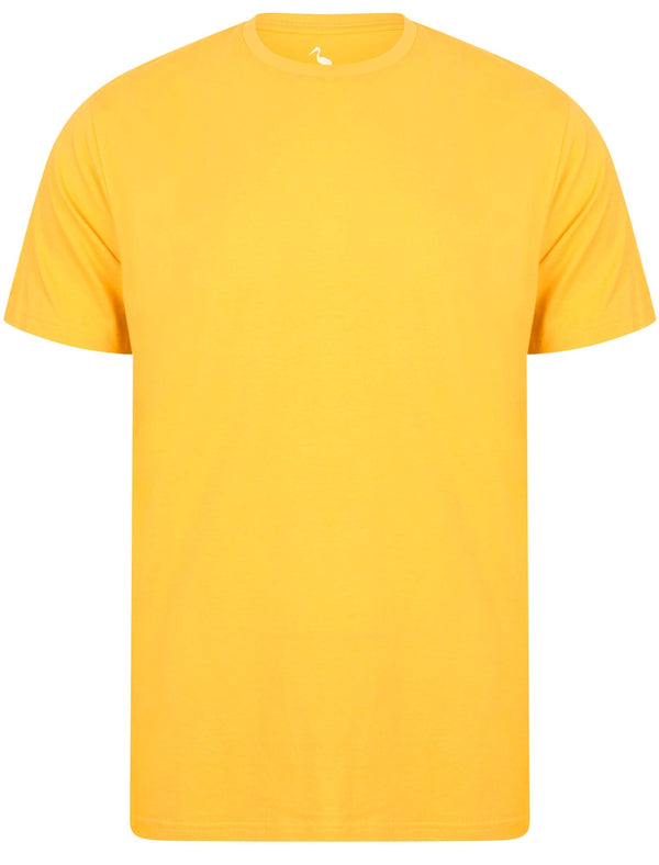 Clancy Basic Cotton Crew Neck T-Shirt In Yolk Yellow - South Shore