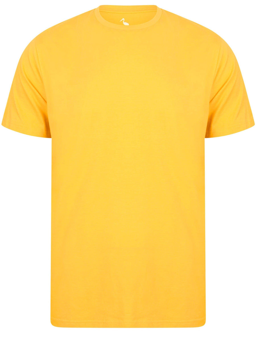 Clancy Basic Cotton Crew Neck T-Shirt In Yolk Yellow - South Shore ...