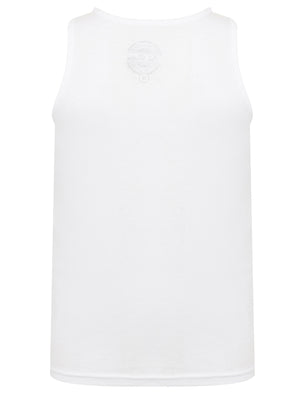 Mace Cotton Ribbed Vest Top In White - South Shore