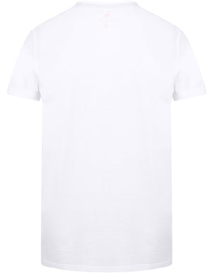 Mountain Drive Motif Cotton T-Shirt In Optic White - South Shore