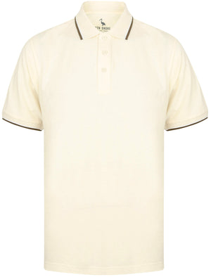 Osten Basic Cotton Pique Polo Shirt With Tipping in Corn Field - South Shore