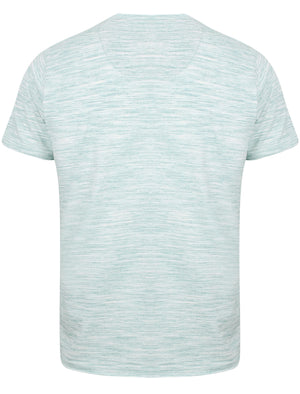 Outer Space Dye T-Shirt with Palm Printed Chest Pocket In Mallard Green - South Shore