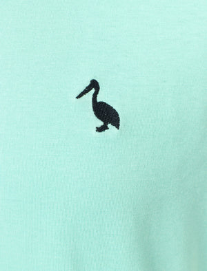 Peavey Cotton Crew Neck T-Shirt In Aqua Haze - South Shore