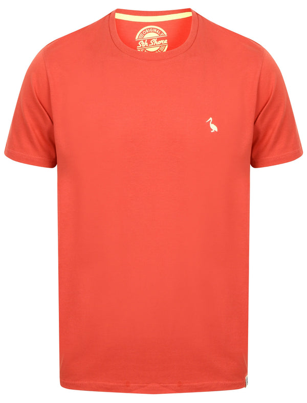 Peavey Cotton Crew Neck T-Shirt In Garnet Rose - South Shore