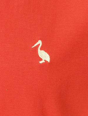 Peavey Cotton Crew Neck T-Shirt In Garnet Rose - South Shore