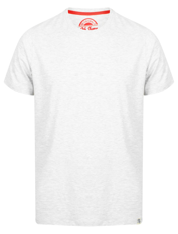 Peavey Cotton Crew Neck T-Shirt In Ice Grey Marl - South Shore