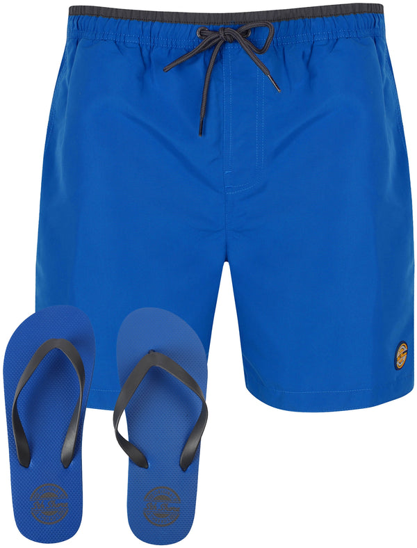 Pembroke Swim Shorts In Turkish Sea With Free Matching Flip Flops - South Shore