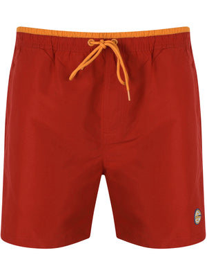 Pembroke Swim Shorts In Rio Red With Free Matching Flip Flops - South Shore