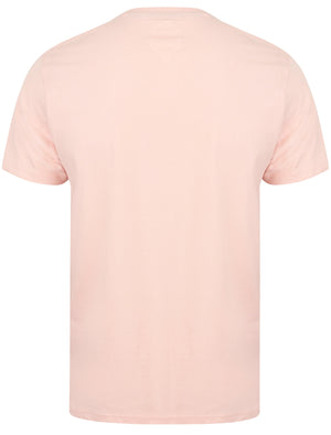 Roadtrip Motif Cotton Crew Neck T-Shirt In Lotus Pink - South Shore