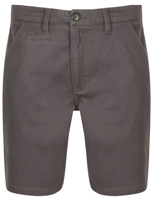 Scotch Cotton Twill Chino Shorts with Stretch In Dark Grey - South Shore