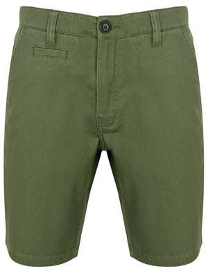 Scotch Cotton Twill Chino Shorts with Stretch In Duck Green - South Shore