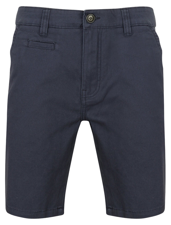Orian Cotton Twill Chino Shorts with Stretch In Mood Indigo - South Shore