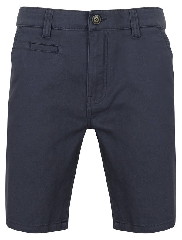 Scotch Cotton Twill Chino Shorts with Stretch In Mood Indigo - South Shore
