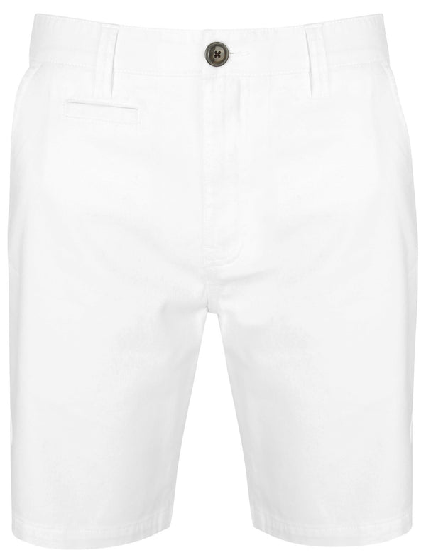 Scotch Cotton Twill Chino Shorts In Optic White - South Shore