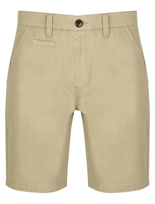 Orian Cotton Twill Chino Shorts with Stretch In Stone - South Shore