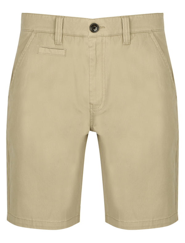 Scotch Cotton Twill Chino Shorts with Stretch In Stone - South Shore