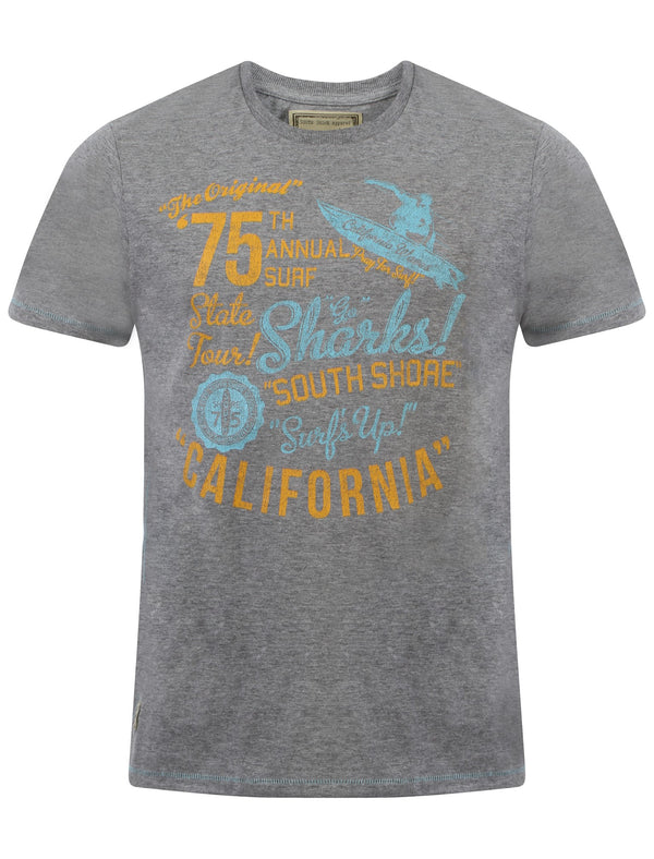 South Shore Sharks T-Shirt in Mid Grey Marl