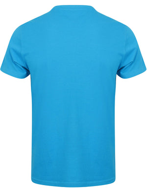 Speedster Motif Cotton T-Shirt In Swedish Blue - South Shore