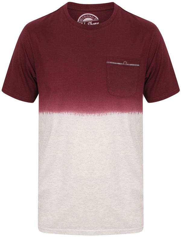 Dipper Cotton Jersey Dip Dye T-Shirt In Oxblood - South Shore