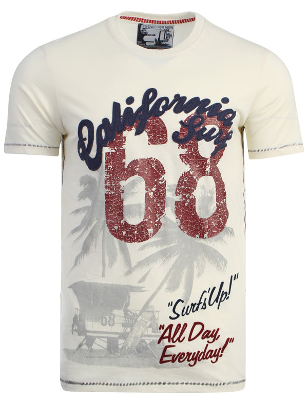 South Shore Surfs Up printed cream t-shirt