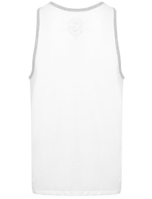 Tide Colour Block Cotton Vest Top with Pocket In Optic White - South Shore