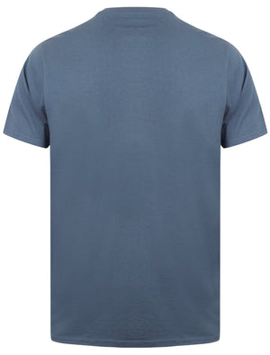 Tough Grade Motif T-Shirt in Worn Denim - South Shore