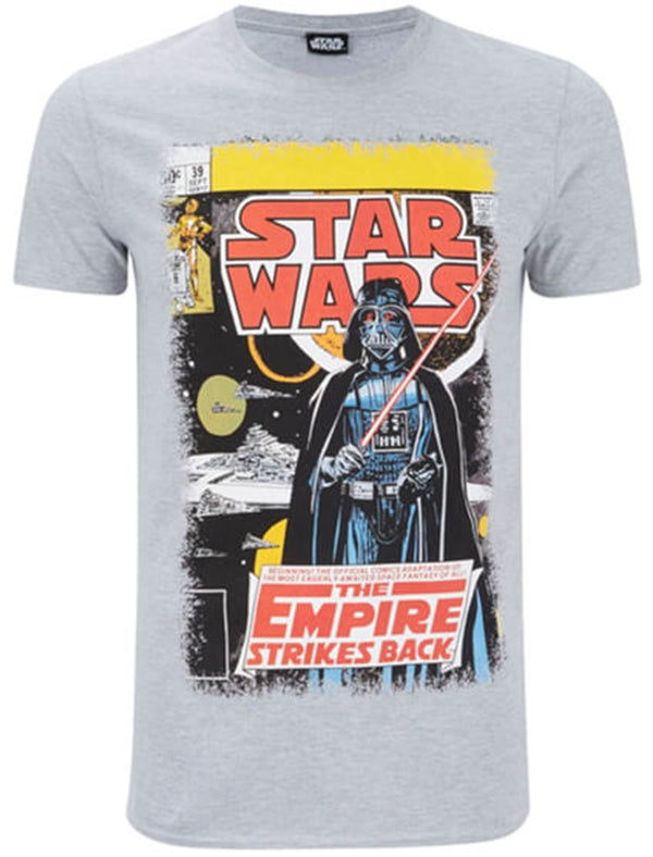 Star Wars 9 Graphic Crew Neck T-Shirt in Grey Marl
