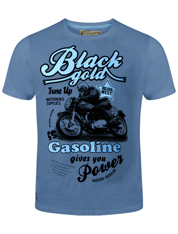 South Shore Cotton Crew Neck T-shirt in blue