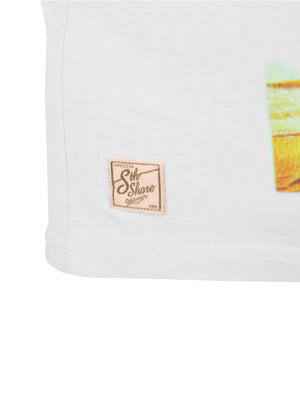 Miami Wave Jersey T-Shirt in Optic White - Sth Shore