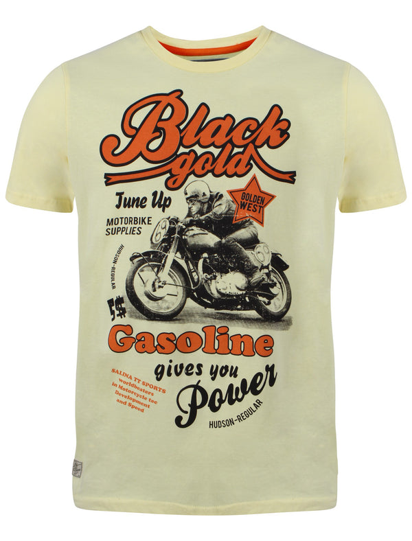 South Shore Cotton Crew Neck T-shirt in yellow