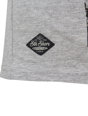 Ca-Diego Printed T-Shirt in Light Grey - Sth Shore