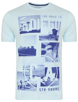 Ca-Diego Printed T-Shirt in Pastel Blue - Sth Shore