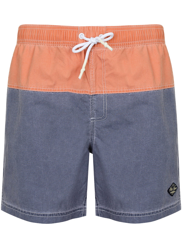 Ledward Colour Block Swim Shorts in Crown Blue - South Shore