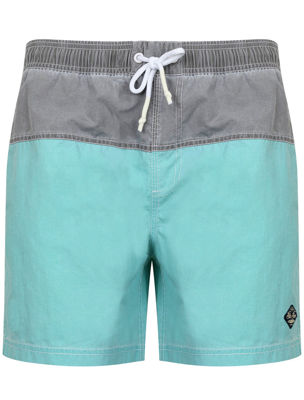 Ledward Colour Block Swim Shorts in Sea Blue - South Shore