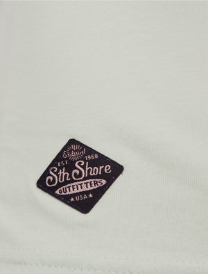 Marty Detroit Motorbike Print T-Shirt in Ivory - South Shore