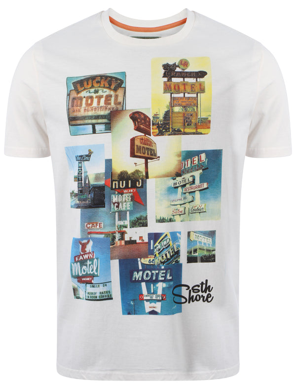 South Shore Multimotel ivory printed tee