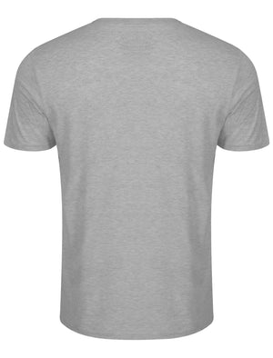 Shack Motif Cotton Crew Neck T-Shirt In Light Grey Marl - South Shore