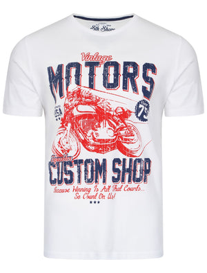 Speedster Custom Motorbike T-Shirt in Optic White - South Shore