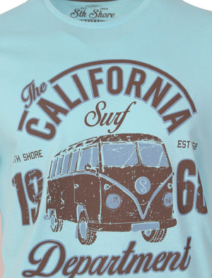 Sth Shore Surfcamper T-Shirt in Angel Blue