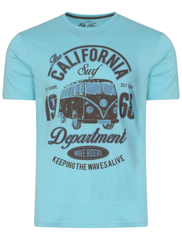 Sth Shore Surfcamper T-Shirt in Angel Blue