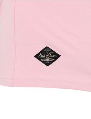 Surfcamper Printer T-Shirt in Barely Pink - South Shore