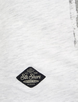 Surfing Dream Print T-Shirt in Ice Grey  - South Shore
