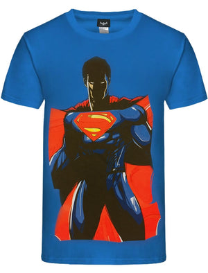 Superman 7 DC Graphic Crew Neck T-Shirt in Blue