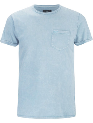 Eureka Burn Out Short Sleeve T-Shirt in Cornflower Blue