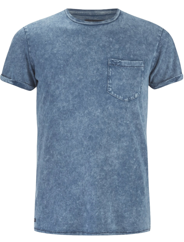 Eureka Burn Out Short Sleeve T Shirt in Denim Tokyo Laundry