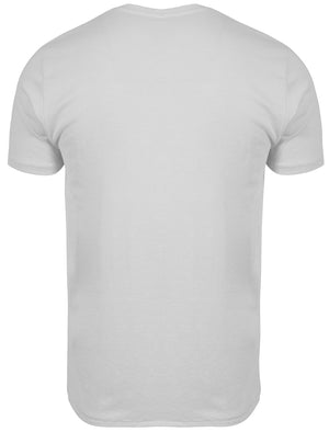 Charlie V Neck Cotton Basic T-Shirt in White