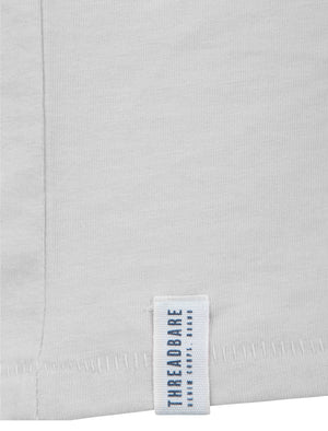 Charlie V Neck Cotton Basic T-Shirt in White