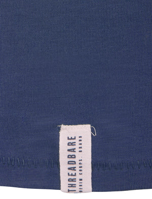 Jack Crew Neck Cotton T-Shirt with Chest Pocket in Cobalt